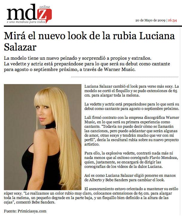 Mirá el nuevo look de la rubia Luciana Salazar