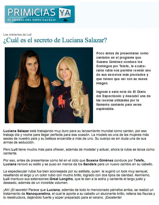 ¿Cual es el secreto de Luciana Salazar?